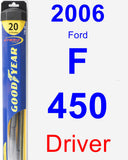 Driver Wiper Blade for 2006 Ford F-450 - Hybrid