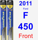 Front Wiper Blade Pack for 2011 Ford F-450 - Hybrid