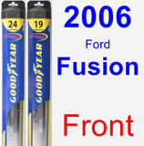 Front Wiper Blade Pack for 2006 Ford Fusion - Hybrid