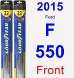 Front Wiper Blade Pack for 2015 Ford F-550 - Hybrid