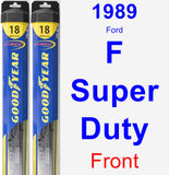 Front Wiper Blade Pack for 1989 Ford F Super Duty - Hybrid