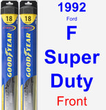 Front Wiper Blade Pack for 1992 Ford F Super Duty - Hybrid