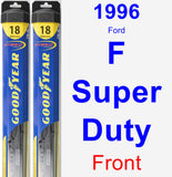 Front Wiper Blade Pack for 1996 Ford F Super Duty - Hybrid