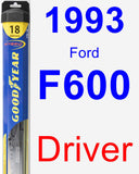 Driver Wiper Blade for 1993 Ford F600 - Hybrid