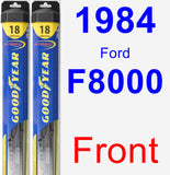 Front Wiper Blade Pack for 1984 Ford F8000 - Hybrid