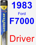 Driver Wiper Blade for 1983 Ford F7000 - Hybrid