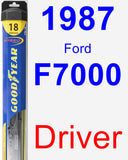 Driver Wiper Blade for 1987 Ford F7000 - Hybrid