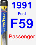 Passenger Wiper Blade for 1991 Ford F59 - Hybrid