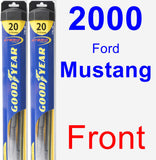 Front Wiper Blade Pack for 2000 Ford Mustang - Hybrid