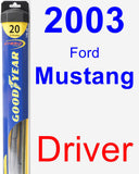 Driver Wiper Blade for 2003 Ford Mustang - Hybrid