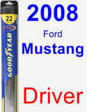 Driver Wiper Blade for 2008 Ford Mustang - Hybrid