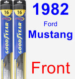 Front Wiper Blade Pack for 1982 Ford Mustang - Hybrid