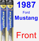 Front Wiper Blade Pack for 1987 Ford Mustang - Hybrid