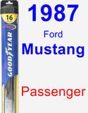 Passenger Wiper Blade for 1987 Ford Mustang - Hybrid