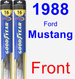 Front Wiper Blade Pack for 1988 Ford Mustang - Hybrid