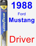 Driver Wiper Blade for 1988 Ford Mustang - Hybrid