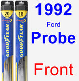 Front Wiper Blade Pack for 1992 Ford Probe - Hybrid
