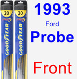 Front Wiper Blade Pack for 1993 Ford Probe - Hybrid