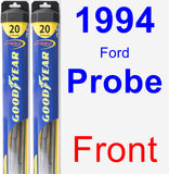 Front Wiper Blade Pack for 1994 Ford Probe - Hybrid