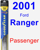 Passenger Wiper Blade for 2001 Ford Ranger - Hybrid