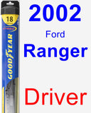 Driver Wiper Blade for 2002 Ford Ranger - Hybrid