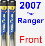 Front Wiper Blade Pack for 2007 Ford Ranger - Hybrid