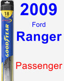 Passenger Wiper Blade for 2009 Ford Ranger - Hybrid