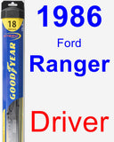 Driver Wiper Blade for 1986 Ford Ranger - Hybrid