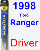 Driver Wiper Blade for 1998 Ford Ranger - Hybrid