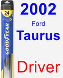 Driver Wiper Blade for 2002 Ford Taurus - Hybrid