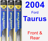 Front & Rear Wiper Blade Pack for 2004 Ford Taurus - Hybrid