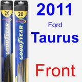 Front Wiper Blade Pack for 2011 Ford Taurus - Hybrid