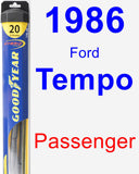 Passenger Wiper Blade for 1986 Ford Tempo - Hybrid