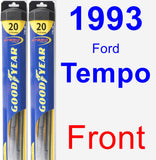 Front Wiper Blade Pack for 1993 Ford Tempo - Hybrid