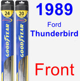 Front Wiper Blade Pack for 1989 Ford Thunderbird - Hybrid