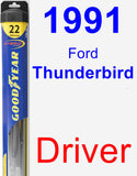 Driver Wiper Blade for 1991 Ford Thunderbird - Hybrid