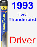 Driver Wiper Blade for 1993 Ford Thunderbird - Hybrid