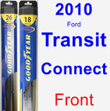 Front Wiper Blade Pack for 2010 Ford Transit Connect - Hybrid