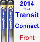 Front Wiper Blade Pack for 2014 Ford Transit Connect - Hybrid