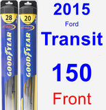 Front Wiper Blade Pack for 2015 Ford Transit-150 - Hybrid