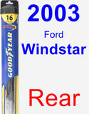 Rear Wiper Blade for 2003 Ford Windstar - Hybrid