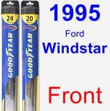 Front Wiper Blade Pack for 1995 Ford Windstar - Hybrid