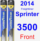 Front Wiper Blade Pack for 2014 Freightliner Sprinter 3500 - Hybrid