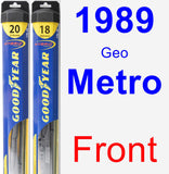 Front Wiper Blade Pack for 1989 Geo Metro - Hybrid