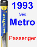 Passenger Wiper Blade for 1993 Geo Metro - Hybrid