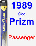 Passenger Wiper Blade for 1989 Geo Prizm - Hybrid