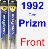 Front Wiper Blade Pack for 1992 Geo Prizm - Hybrid