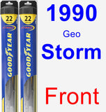 Front Wiper Blade Pack for 1990 Geo Storm - Hybrid