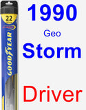 Driver Wiper Blade for 1990 Geo Storm - Hybrid