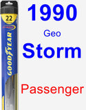 Passenger Wiper Blade for 1990 Geo Storm - Hybrid
